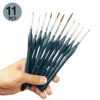 Detail Paint Brushes Set for Tiny Tip Acrylic and Watercolor Painting - Professional Artist Supplies for 40k Miniatures and Face 1