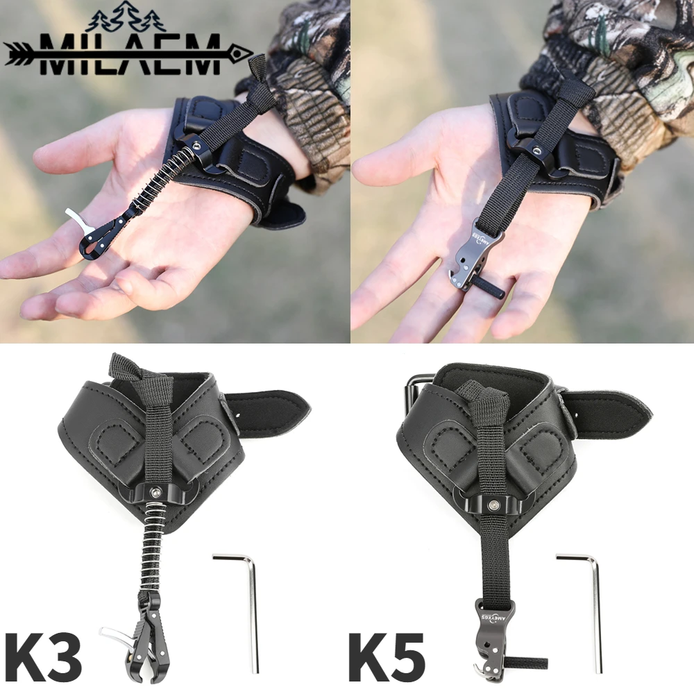 K3/K5 Compound Bow Release Wrist Straps Portable Adjustable Length Outdoor Training Shooting Hunting Tools Archery Accessories master massage 31 montclair pro portable massage table package memory foam cushioning reiki panels shiatsu cable release