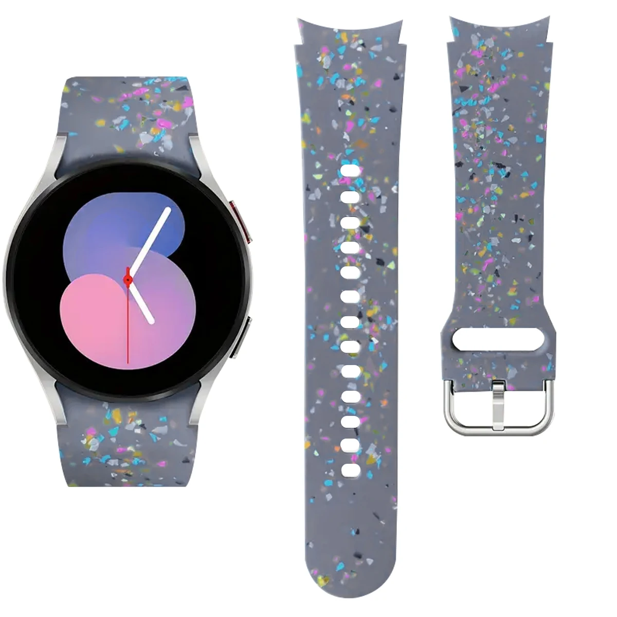 Premium Silicone Smartwatch Wristband - Elegant 20mm Strap