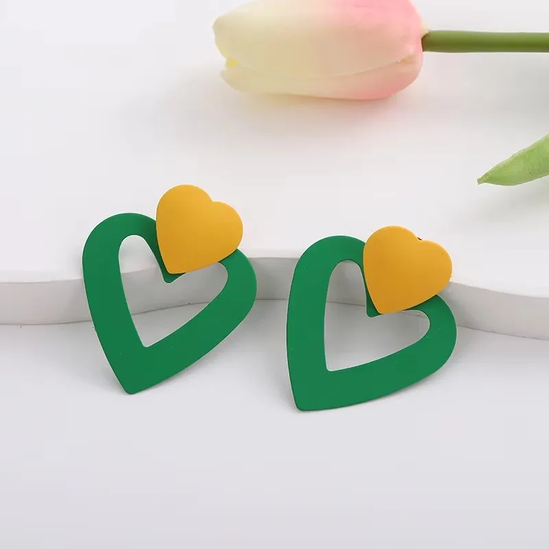 Koreanische Neue Blume Baumeln Ohrringe für Frauen Grüne Farbe Blätter Ohrringe Persönlichkeit Pflanzen Form Weibliche Ungewöhnliche Ohrringe – Detail 5