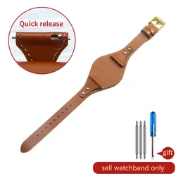 Fossil Women's Genuine Leather Cowhide Watch Strap - 18mm Waterproof Soft Watchband - 18mm (Brown - Golden - K1)