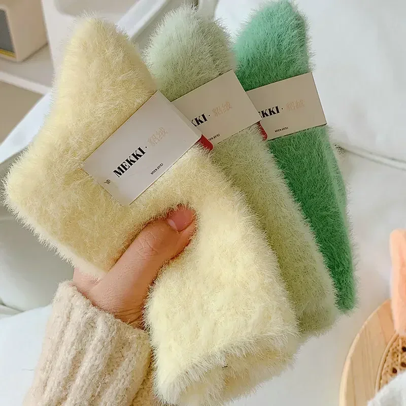 5 Paar Plüschsocken Winter - Warme Fleece Socken Für Damen