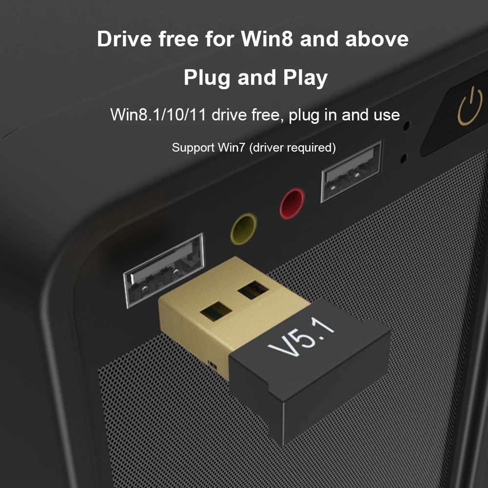 블루투스 호환 송신기 핸즈프리 USB 오디오 어댑터 노트북 PC용 데스크탑 컴퓨터용 2.4GHz 무선 어댑터 수신기