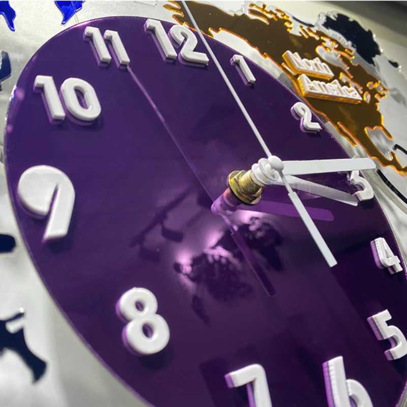 A wall clock in purple.