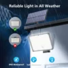 400-LED-Solarleuchten für den Außenbereich, Sicherheitsleuchten mit Bewegungsmelder, 16,4-Fuß-Kabel, IP65, wasserdichtes Flutlicht, geeignet für den Außenbereich 3