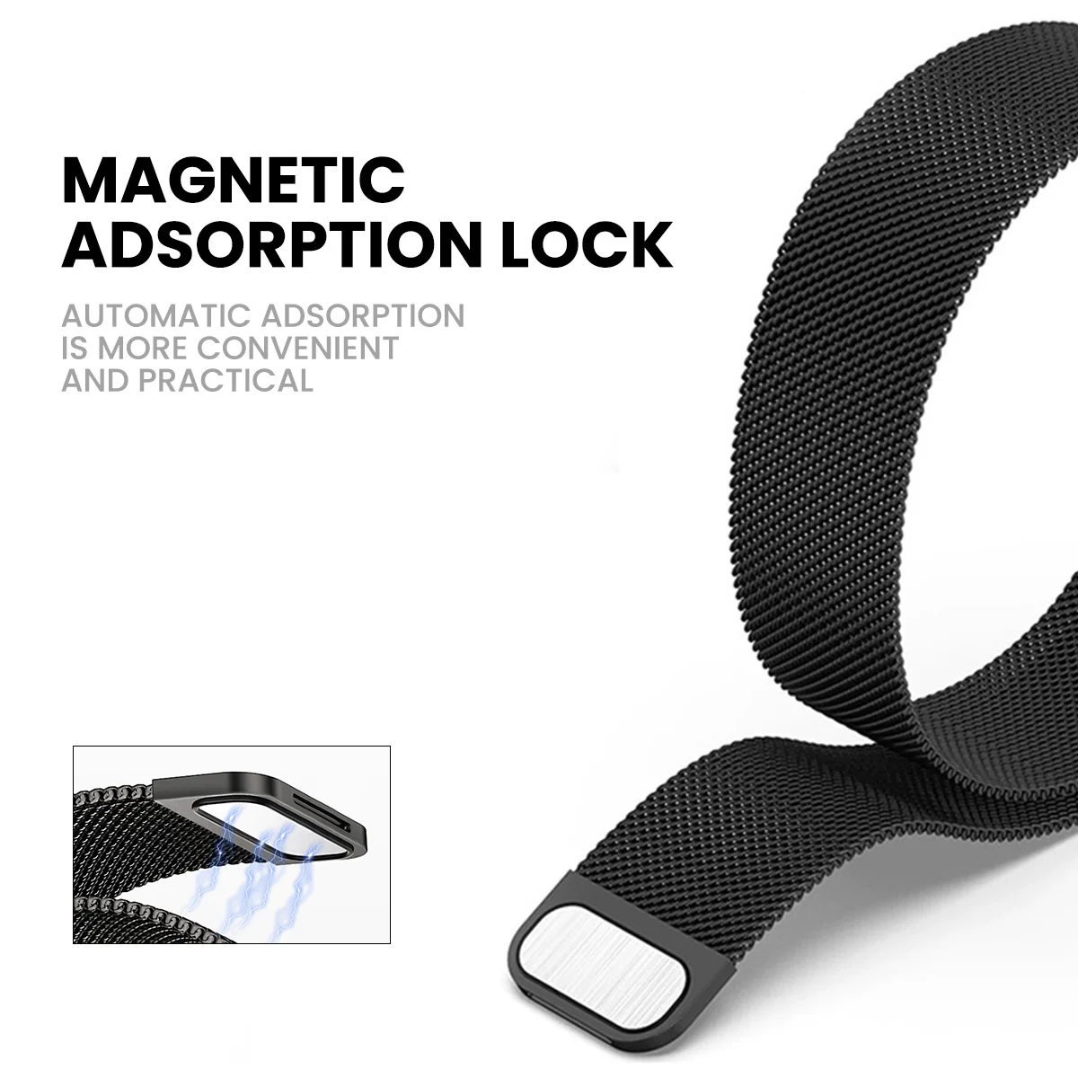 Milanese Loop Metal Strap Wristband Replacement - Smartwatch Bracelet Accessories