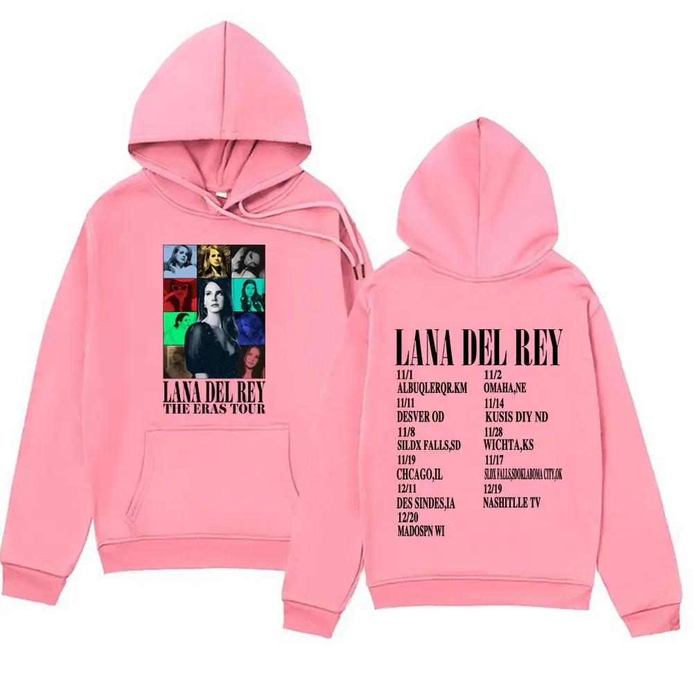 Singer Lana Del Rey 2023 The Eras Tour Graphic Hoodie Men Women Hip Hop Style Oversized Hoodies Fashion High Quality Sweatshirt