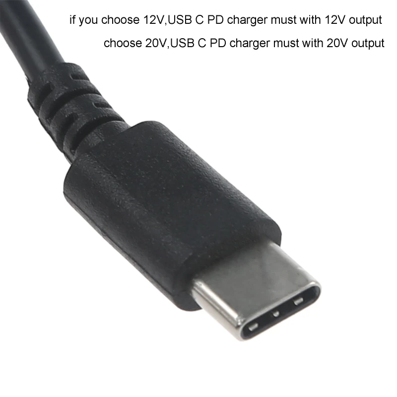 Universal USB C PD to DC Power Supply Cable, 5.5x2.1mm