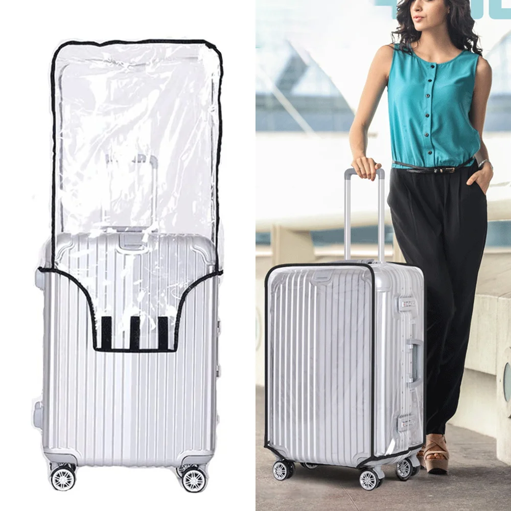 NewTravelClearPVCWaterproofLuggageCoverfor1830InchSuitcase