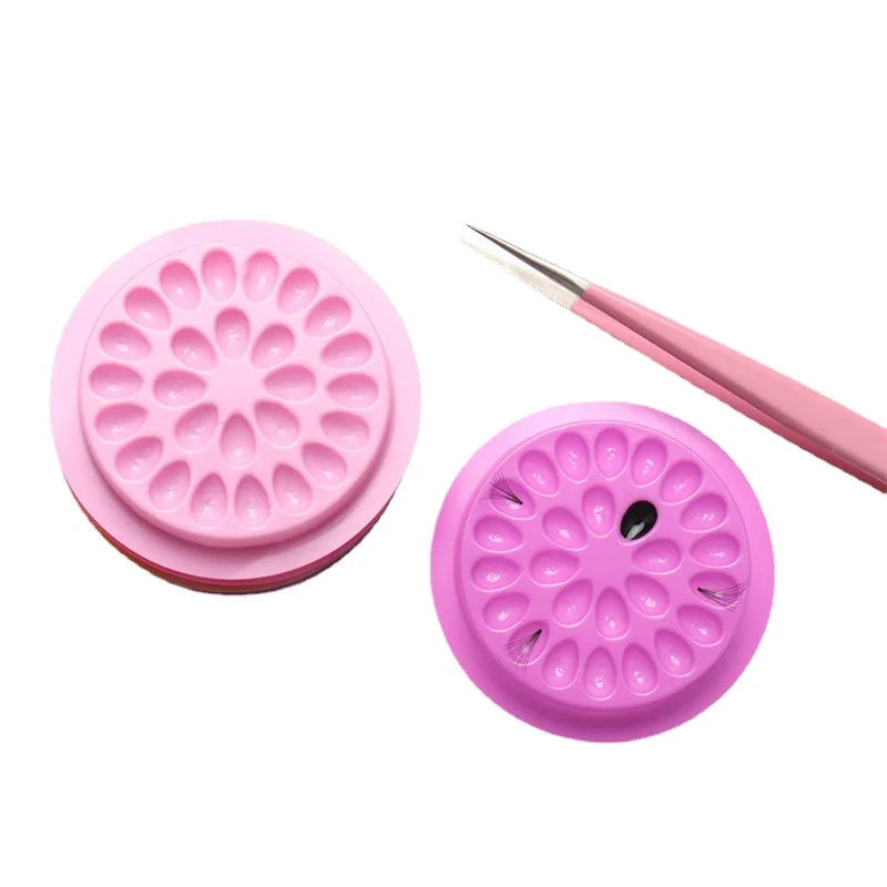 20/100pcs Eyelash Glue Stand Holder Eyelash Extension Supplies Adhesive Pallet Plastic Gasket Eye Lashes Glue Pads Makeup Tool