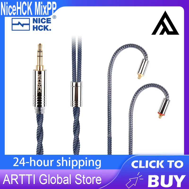 

NiceHCK MixPP 6N OCC Copper Earphone Cable 3.5/2.5/4.4mm MMCX/0.78 2Pin HiFi for HOLA Zero KATO Winter Aria LAN A5000 Cadenza