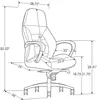 Genuine Leather Aluminum Base High Back Executive ChairHeavy People Ergonomic Back - Office Chair Orange 2