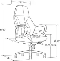 Genuine Leather Aluminum Base High Back Executive ChairHeavy People Ergonomic Back - Office Chair Orange 2