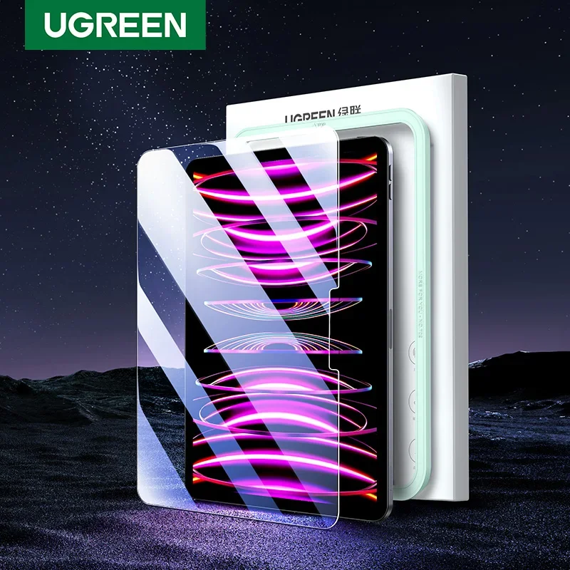 UGREEN For iPad Pro 11 13 2024 유리 화면 보호기 iPad Air 13 2024 5 4 2022 2021 2020 강화 유리 필름 HD 필름 1PCS