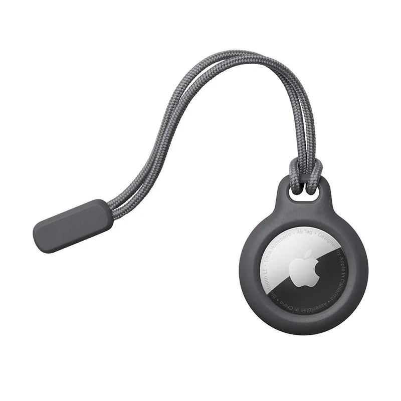 Secure Holder with Strap for Apple Airtag Case Protective Cover Bumper Tracker Accessories Anti-scratch Keychain Air tag case
