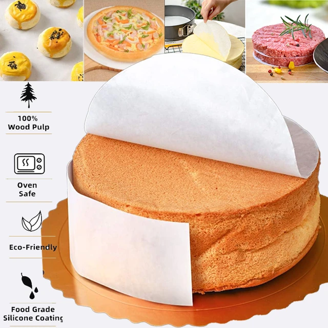 Round, Unbleached Parchment Paper Sheets for Air fryer and Cake Pans