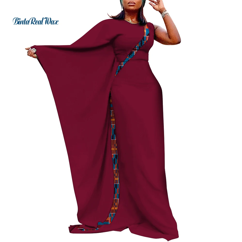 

Elegant African Women Robe Dress Riche Dashiki Cotton African Wax Print Floor-Length Party Dress African Women Clothes Wy9982