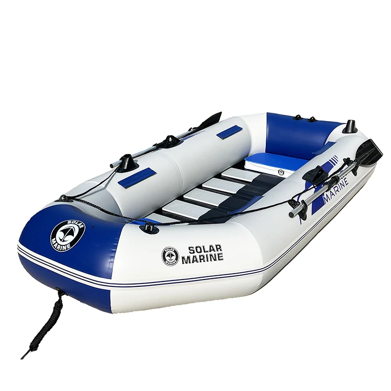 Solar Marine 3 Person Inflatable Boat Fishing Kayak Assault Rafting Boat Portable Motion Dinghy Racing Canoe with Accessories
