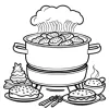 FOOD DRINK & SWEETS BOLD-EASY Coloring Book 24page Perfect Gift for Adults Picture Book  for Valentine's, Christmas, Halloween 5