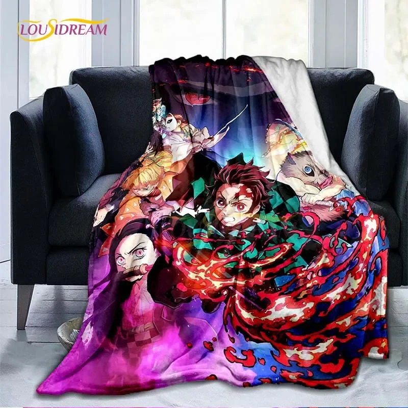 Demon Slayer Anime Blanket Sofa Cover Ultra-Soft Carpet Warm Bed Sheet Bedspread Bedding Room Decor 6