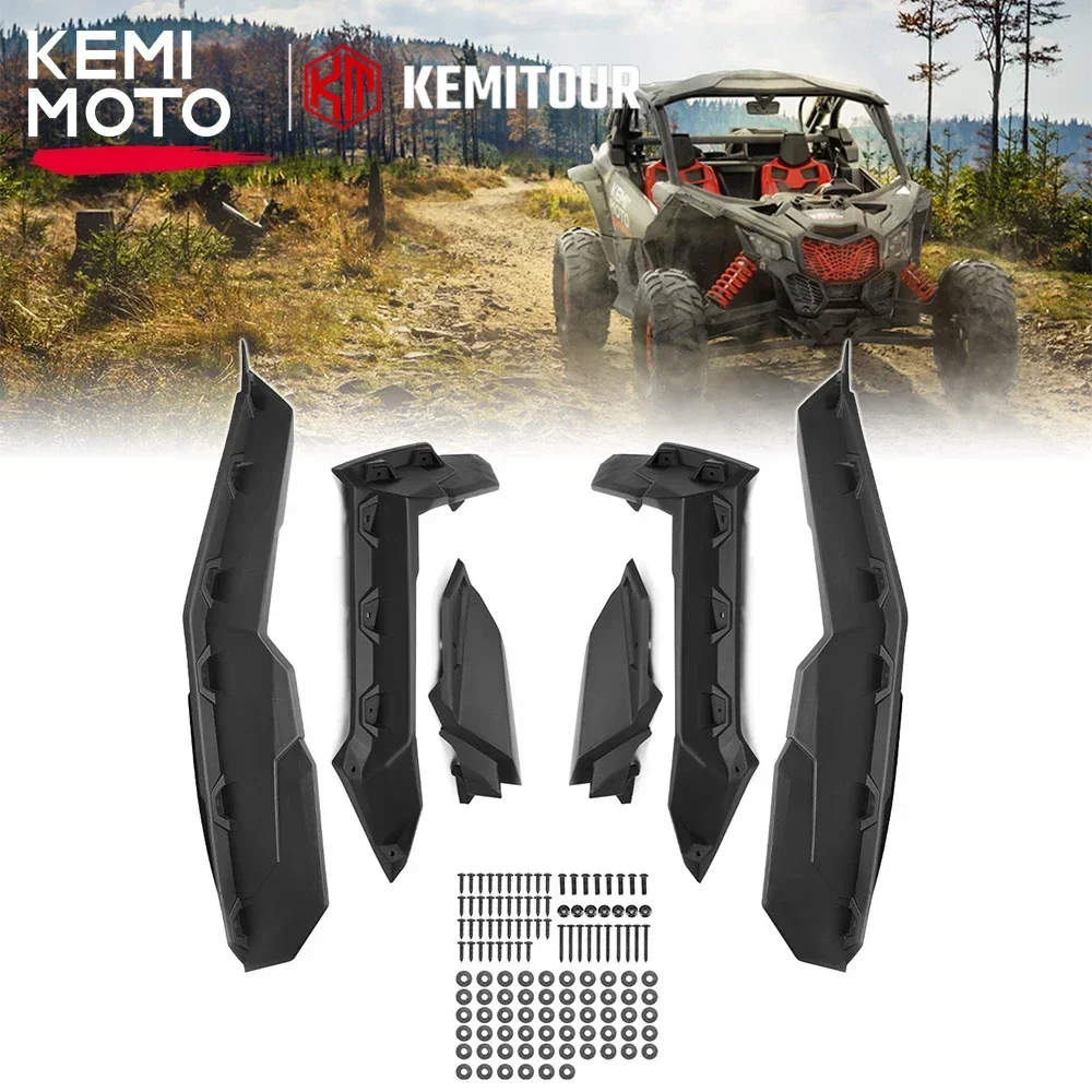 KEMIMOTO UTV Accessories For Can Am Maverick X3 1000 Max R RR 4x4 XRC Turbo DPS Super Extended Fender Flares-715002973 car modification accessories,atv accessories