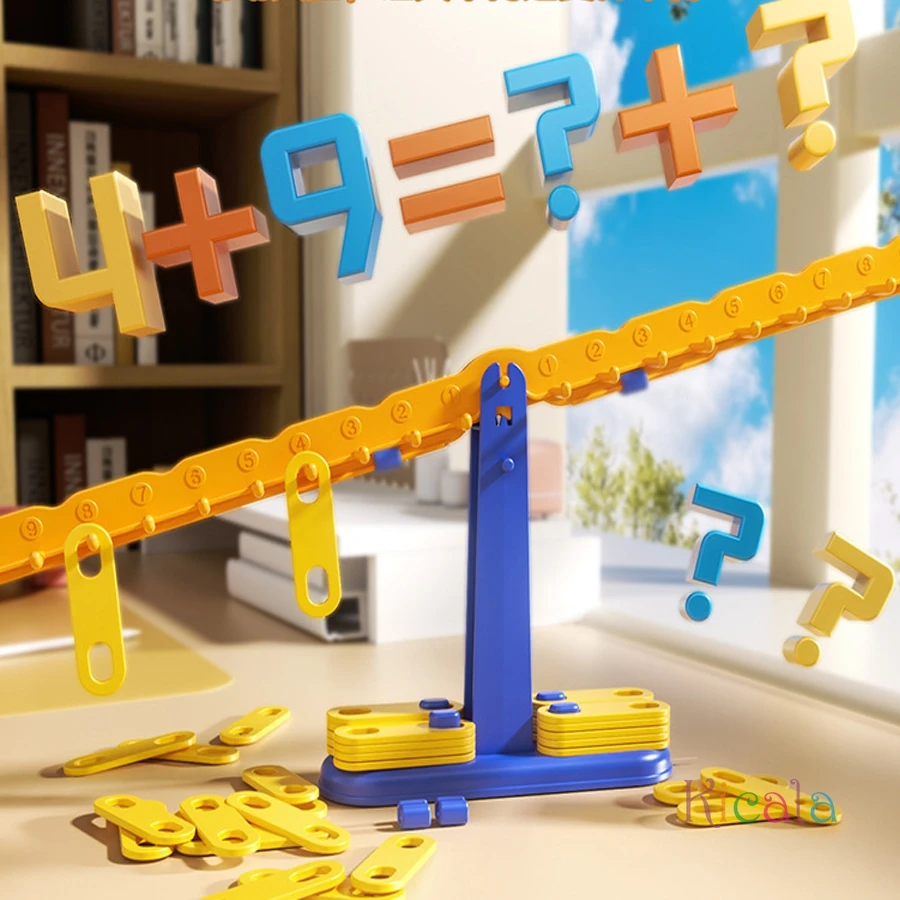 어린이 수학 균형 저울 장난감 몬테소리 교육용 숫자 학습 게임 계산 무게 측정 퍼즐 STEM 교육 보조 도구