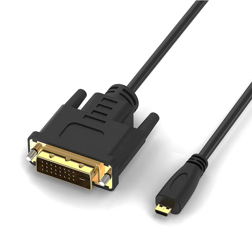 

Micro HDMI to DVI video cable, high-definition small to large computer connected to DVI monitor data cable, 1m 1.8m