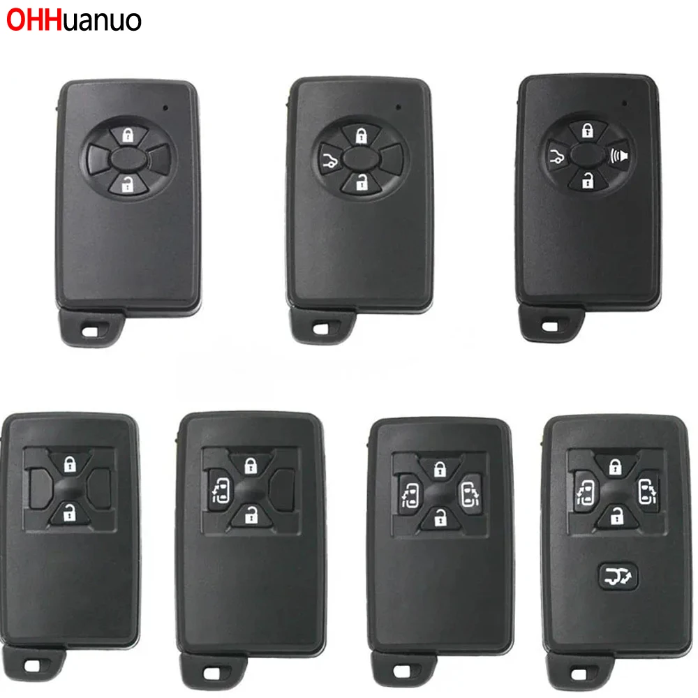 Car Key Shell 2/3/4/5 Button Replacement New Smart Remote Key Fob For TOYOTA RAV4 Vitz Ractis