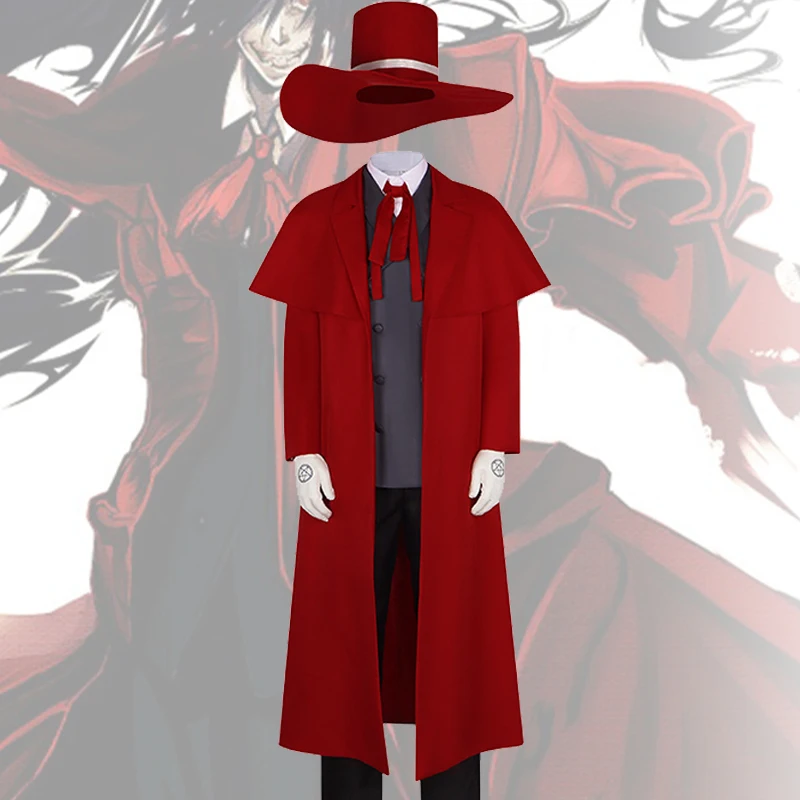 Anime Alucard Costume Cospaly uniforme da uomo per carnevale di Halloween