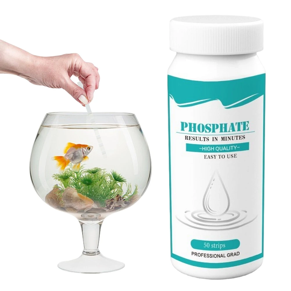 50 Count Aquarium Phosphate Test Strips Aquarium Water Test Kit Pool Phosphate Test Kit for Freshwater & Saltwater