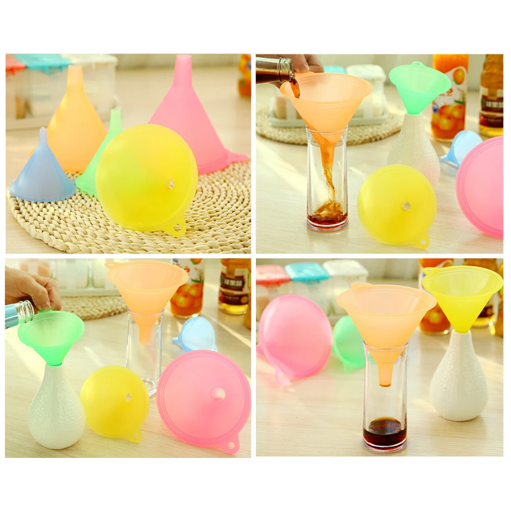 Kitchen Mini Funnel Bar Wine Flask Funnels Food-grade Material 5pcs/set kitchen funnel