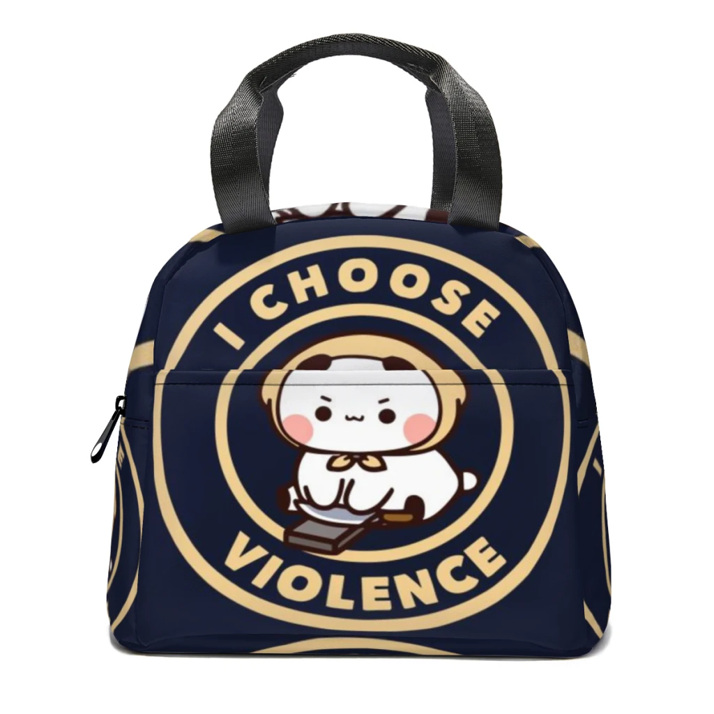 

Panda Bear Hug Bubu Dudu Portable Lunch Bag Food Thermal Box Durable Cooler Lunchbox with Shoulder Strap Picnic Bag Office