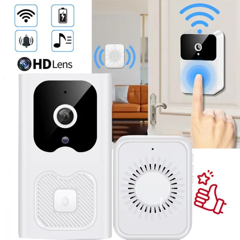 X6 Smart Wifi Video Doorbell Camera Visual With Chime Night Vision Ip