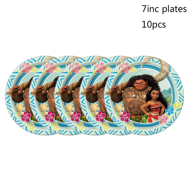 Moana birthday party decorations kids Cup Tablecloth Plates moana party  supplies baby shower, gift favors tableware set - AliExpress