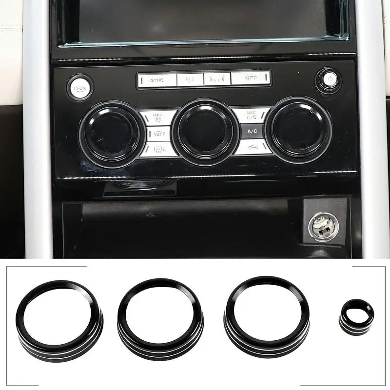 

For Land Rover Discovery 5 L462 LR5 2017 -2020 Aluminum Alloy Car Air Conditioning Volume Knobs Audio Circle Cover Trim Ring
