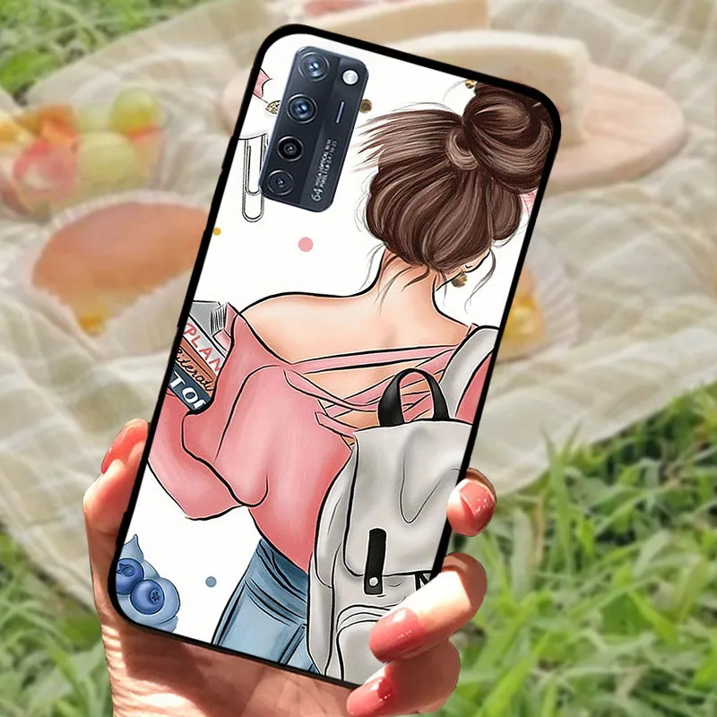 Enhanced Silicone Soft Marble Black Bumper Protective Case Cover