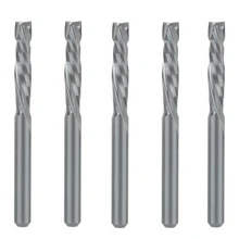 

5PCS UP &amp DOWN Cut 3.175x17mm Two Flutes Spiral Carbide Mill Tool Cutters CNC Router, Compression Wood End Mill Cutter Bits