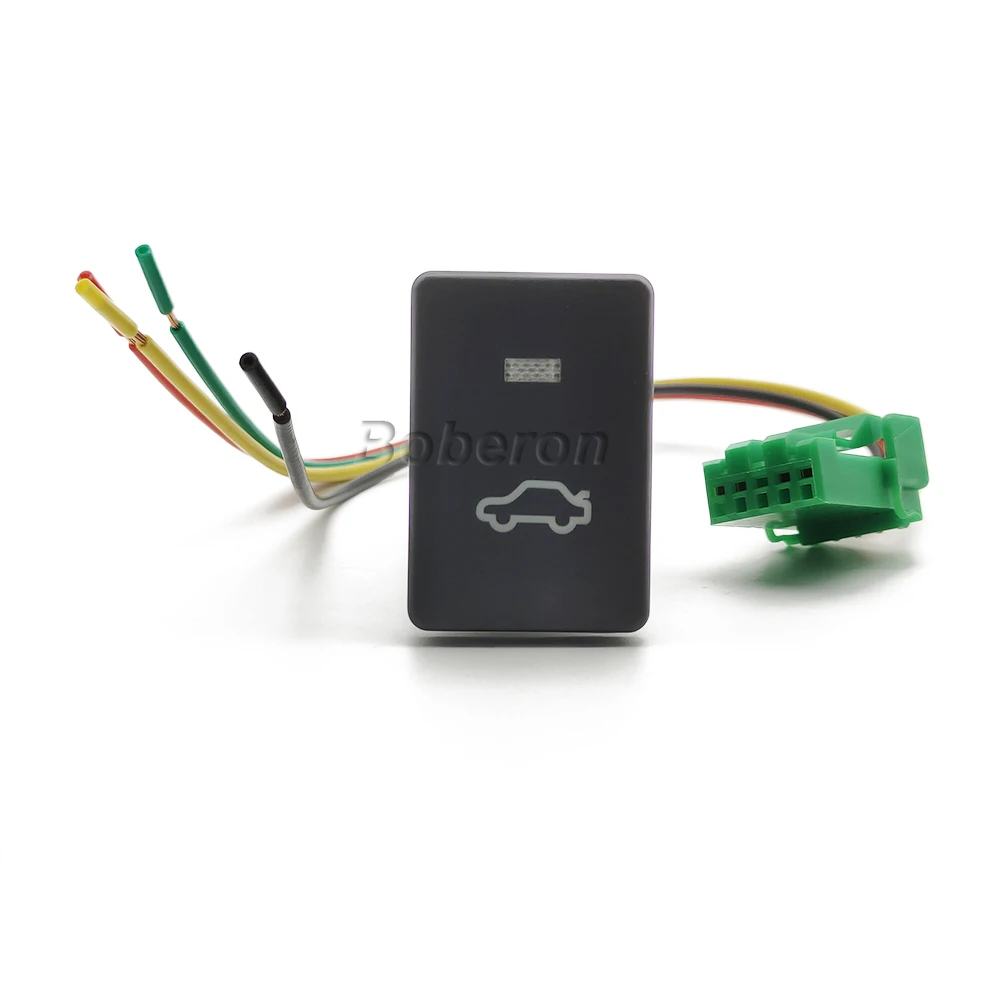 1 Pc Key Switch Blue LED Light Car Trunk Lid Tailgate Open Switch Push