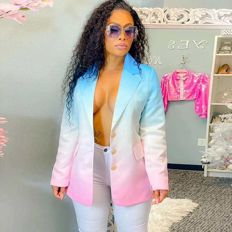 Повседневный Женский блейзер с