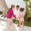 AP Jewel Collection 2025 Spring Summer Floral Dress Jewel  Collar Elegant Clothing Set Baby Overalls Set Knitting Cardigan 2