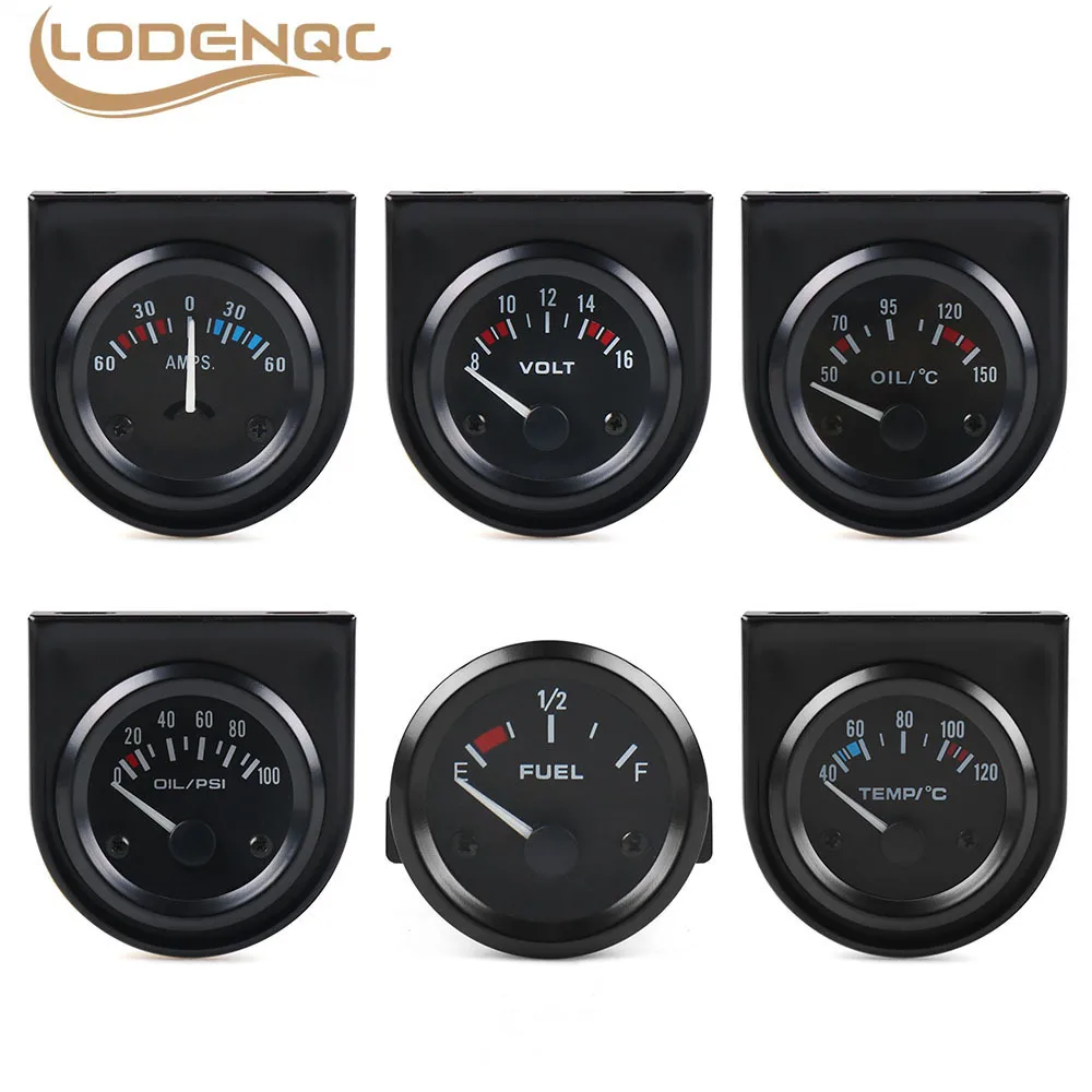 

LODENQC 2 ''52 мм черный вольтметр, измеритель температуры воды и масла, датчик температуры масла, фотометр, тройной измерительный комплект, автомобильный измеритель