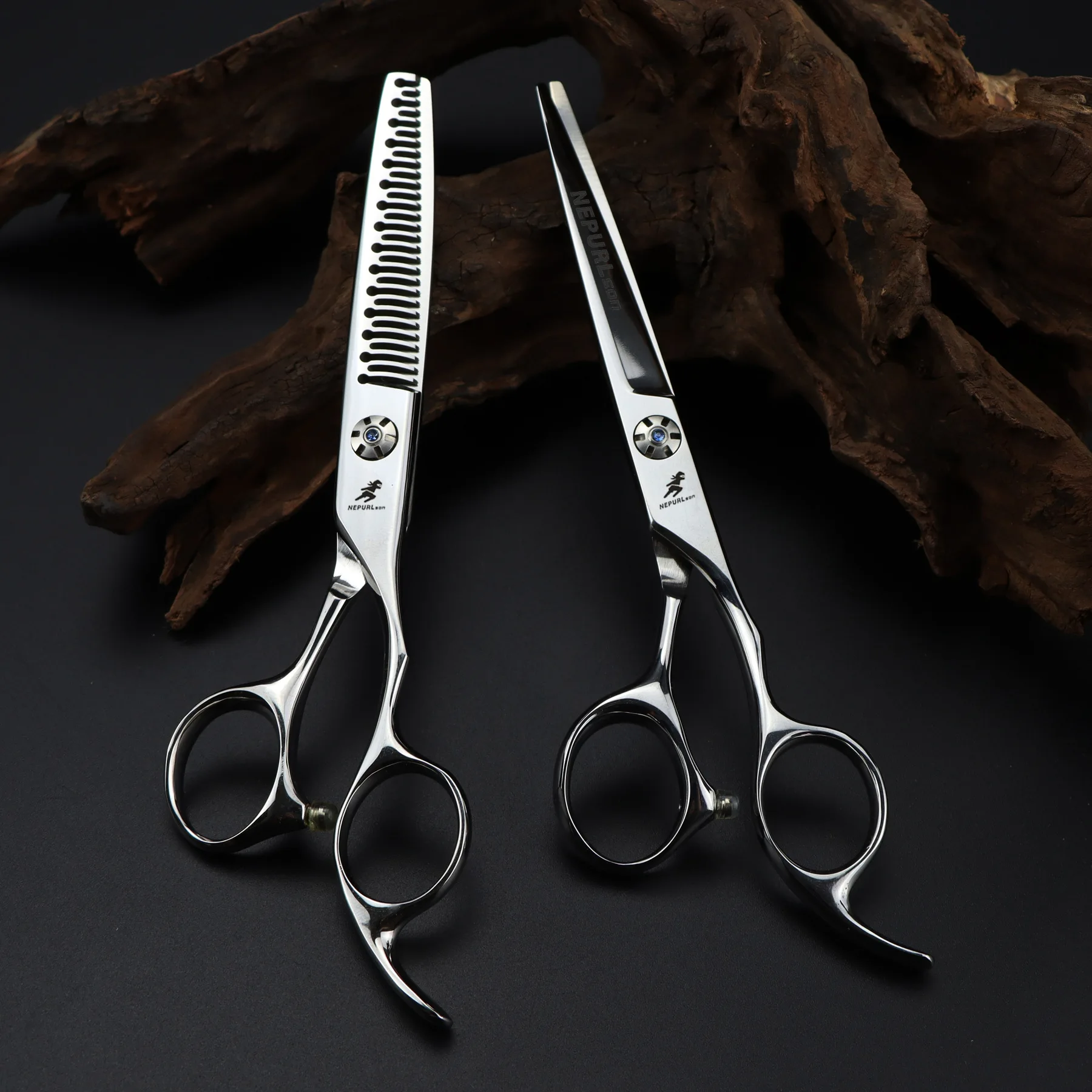 

6.0 inch shaped teeth 440C Professional Hair Salon Scissors Cut Barber Tools Haircut Thinning Shear Hairdressing Scissors