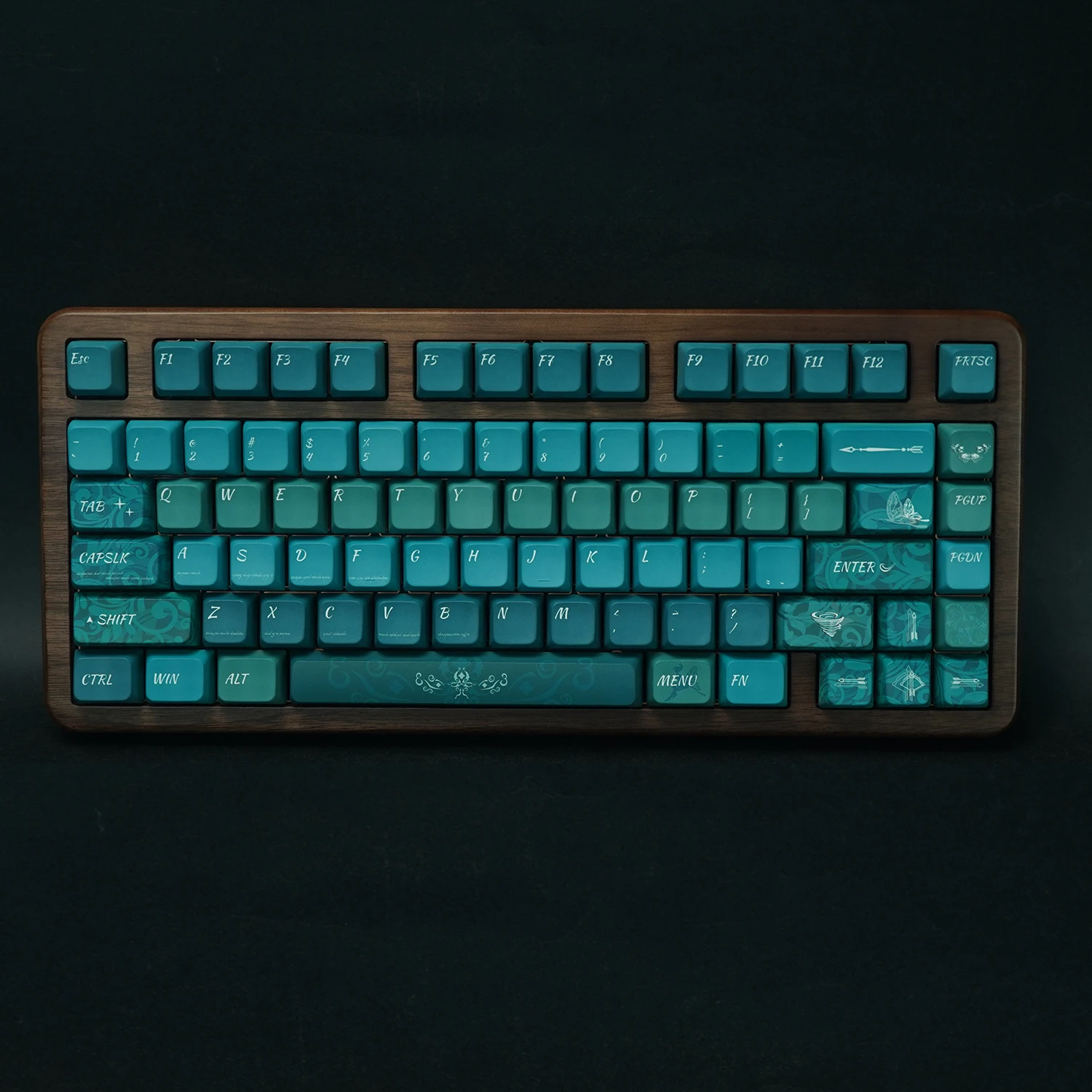 Echome Misty Forest Green Tema Keycap Pbt Dye-sublimação Esférica Tampão de Teclado Mda Perfil Key Cap para Teclado Mecânico - Imagem 4