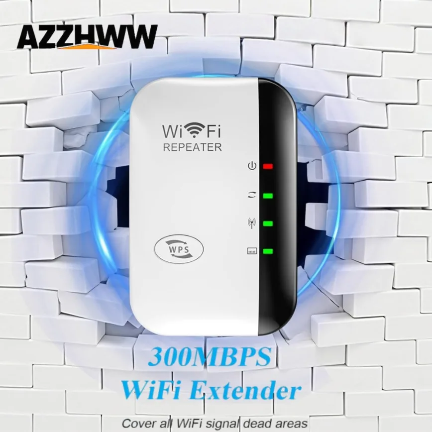 מרחיב אות WiFi לבית מרחיב טווח WiFi 300Mbps חוזר אלחוטי מגבר טווח ארוך עם יציאת Ethernet RJ45