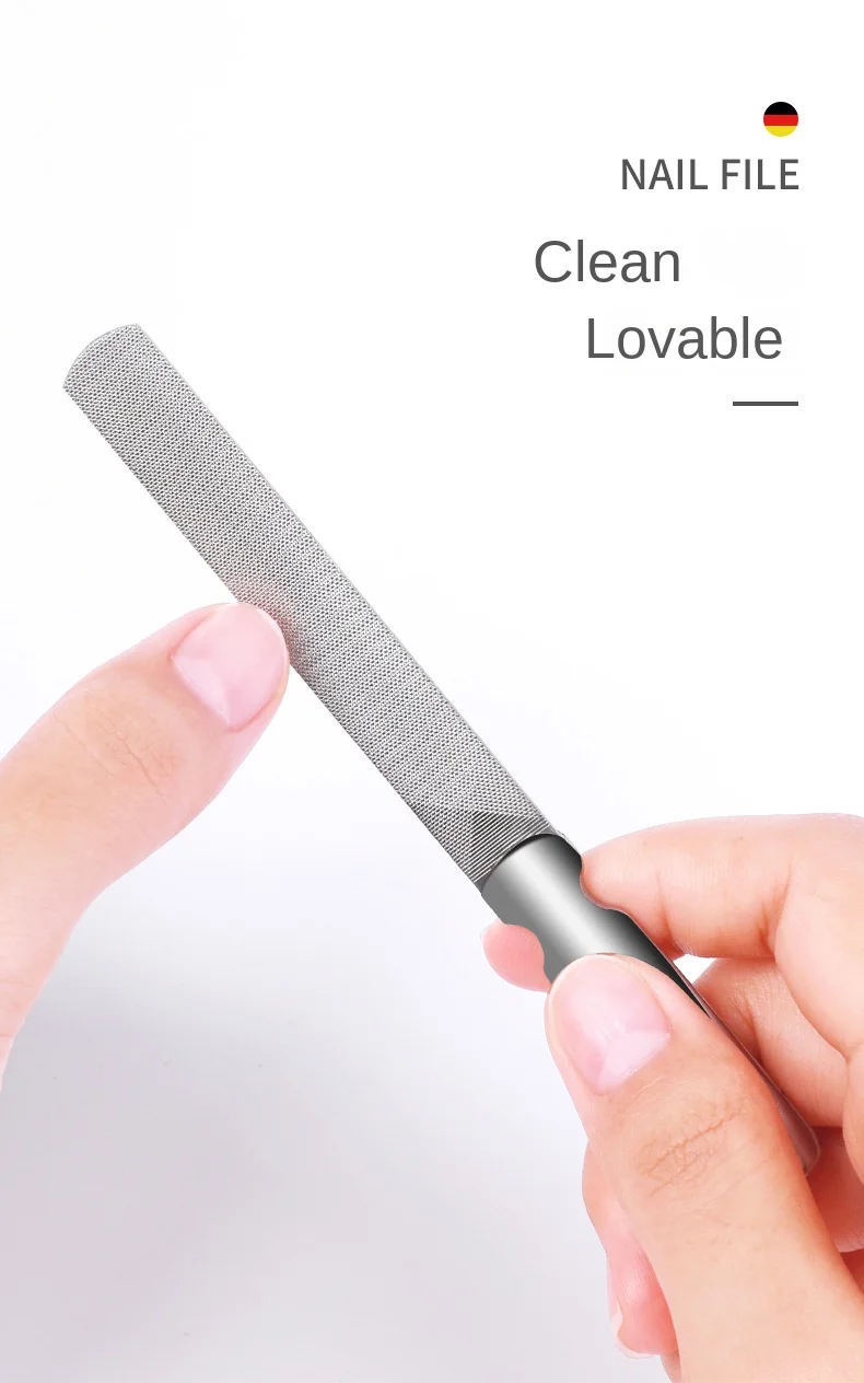 Description Picture 6 of item1pc Stainless Steel Double Side Nail File Styling Accessories Polish Remover For Buffer Manicure Tools For Salon Home And Travel