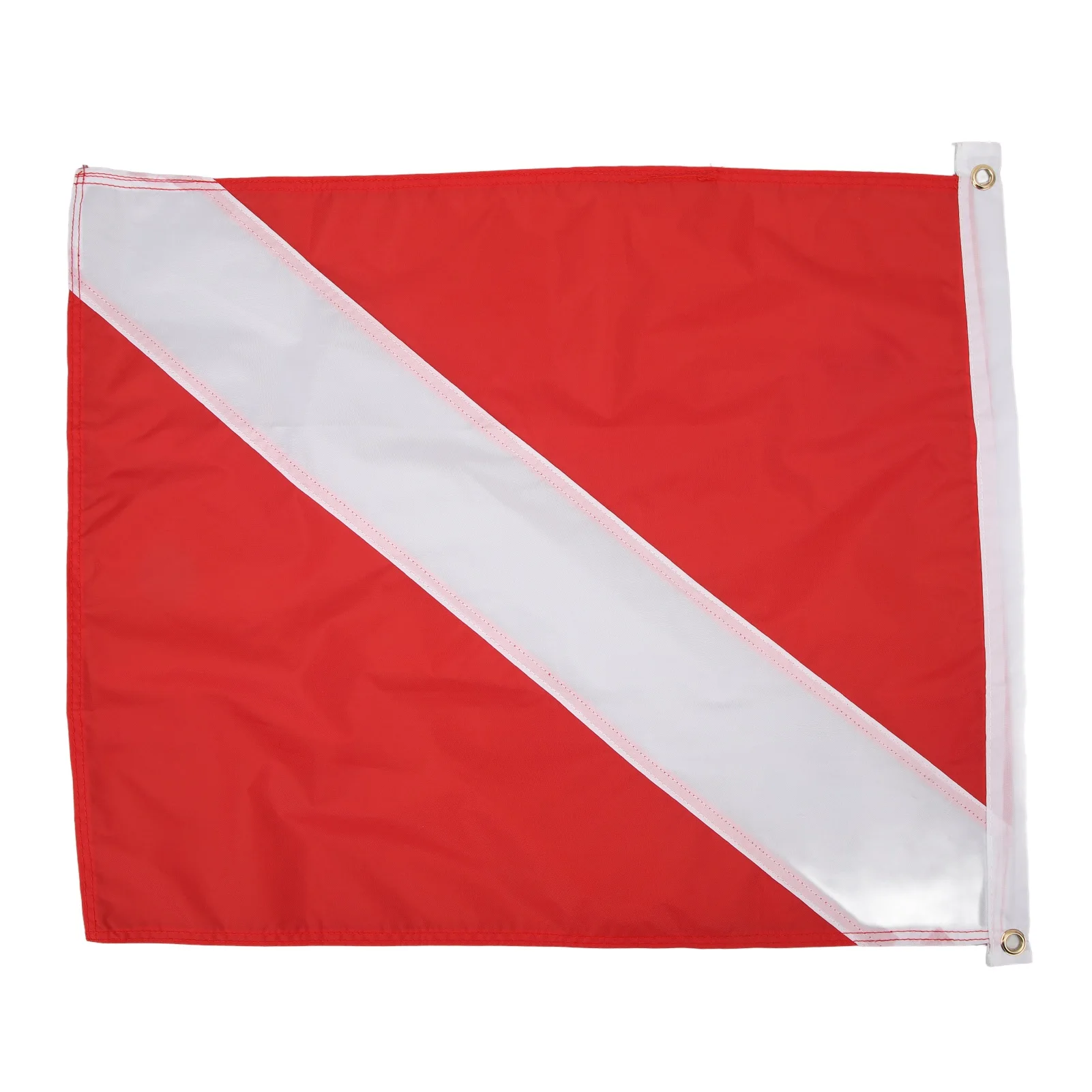 49x59cm Red White International Diving Flag Bright Colors Nylon Diver Down Flag For Underwater Activities 2