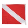 49x59cm Red White International Diving Flag Bright Colors Nylon Diver Down Flag For Underwater Activities 2
