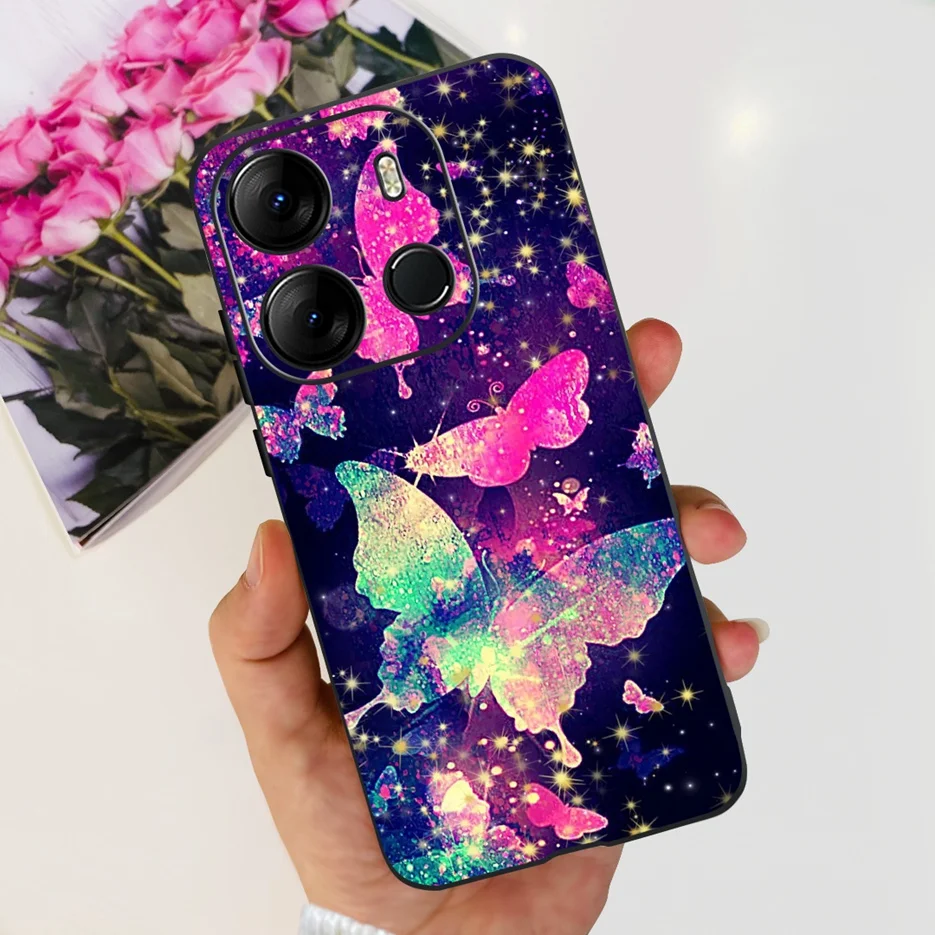 Colorful Painted Back Cover Clear Silicone Soft Slim Phone Case