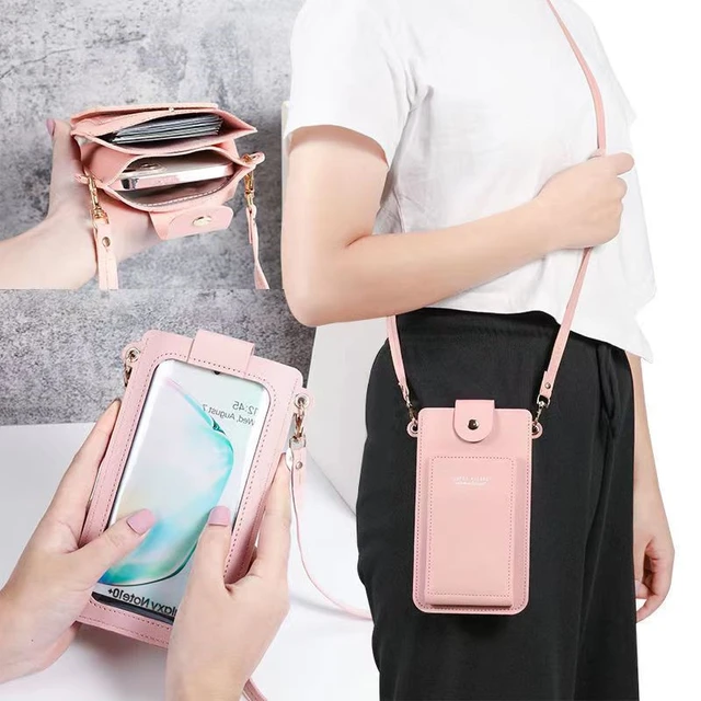Leather Women's Mobile Phone Shoulder Bag  Iphone 13 Leather Crossbody -  Leather - Aliexpress