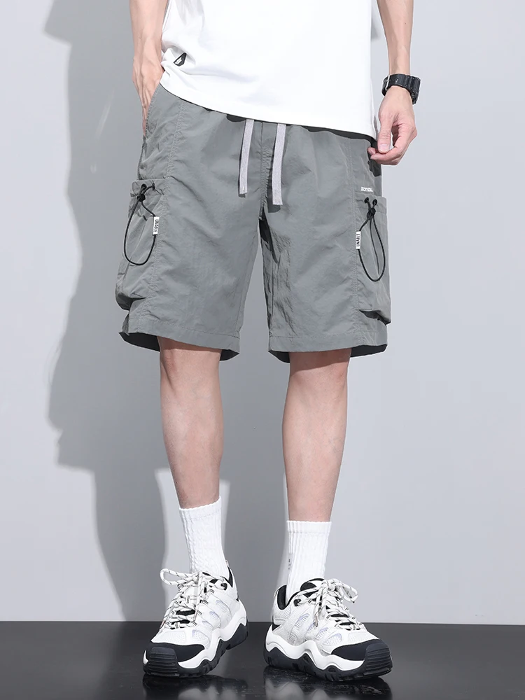 【BAON】Tumyu Banding Bermuda Cargo Pants POHADON Women's Casual Loose Fit Multi-Pockets Twill Bermuda